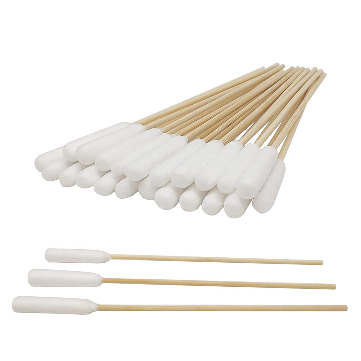 6 Inch Long Cotton Swabs of Medium&Large Pets Ears Cleaning,Makeup 200pcs