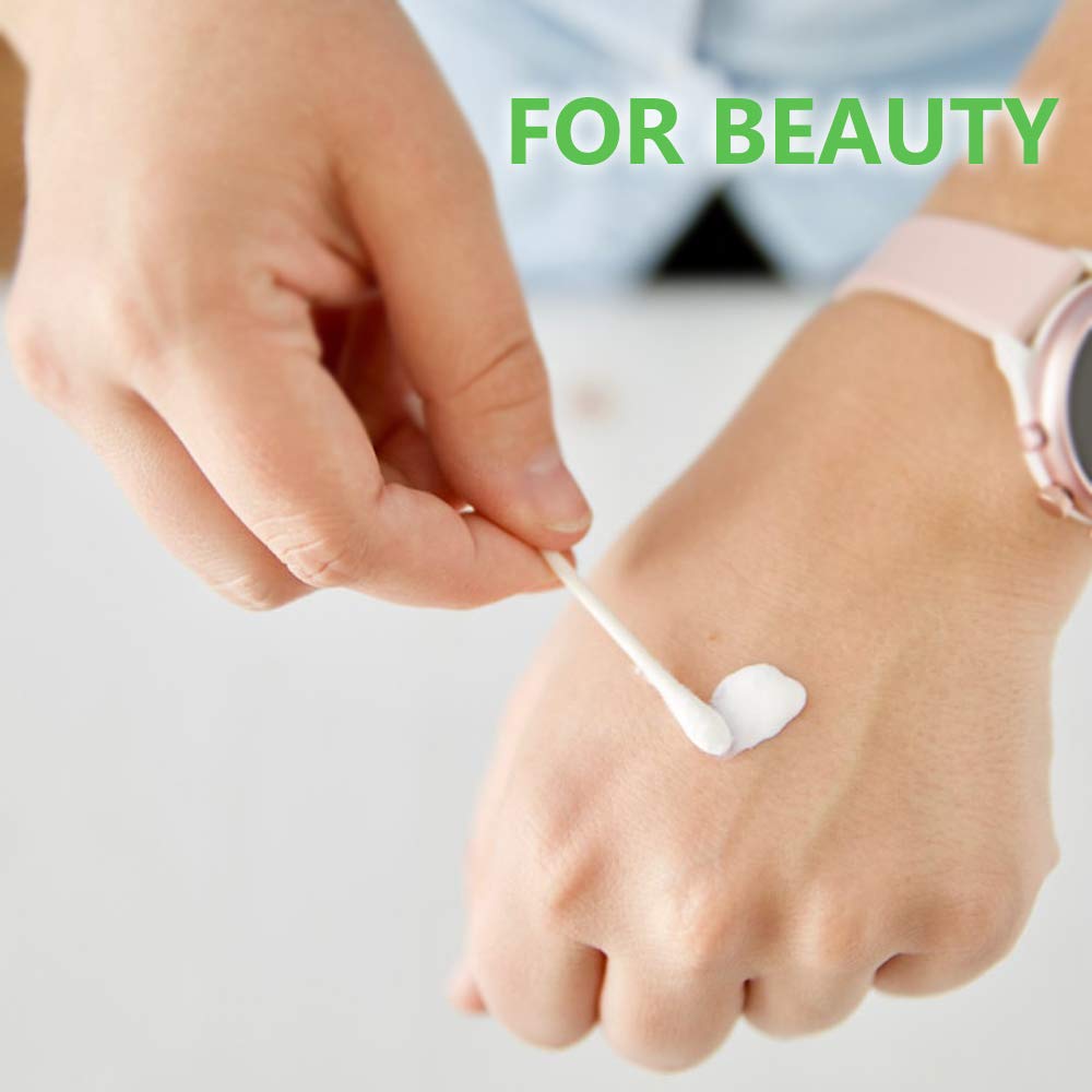Cotton Swabs with Wooden Sticks/Double Tipped Natural Bamboo Cotton Buds 900pcs