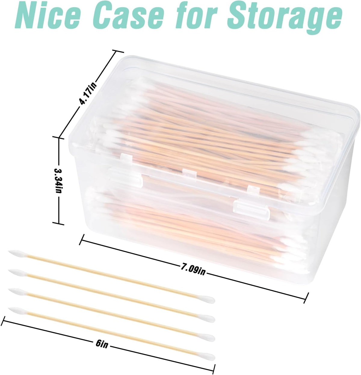 BOOSTEADY 6 Inch Cotton Gun Cleaning Swabs with Bamboo Handle(Choose Your Tip)
