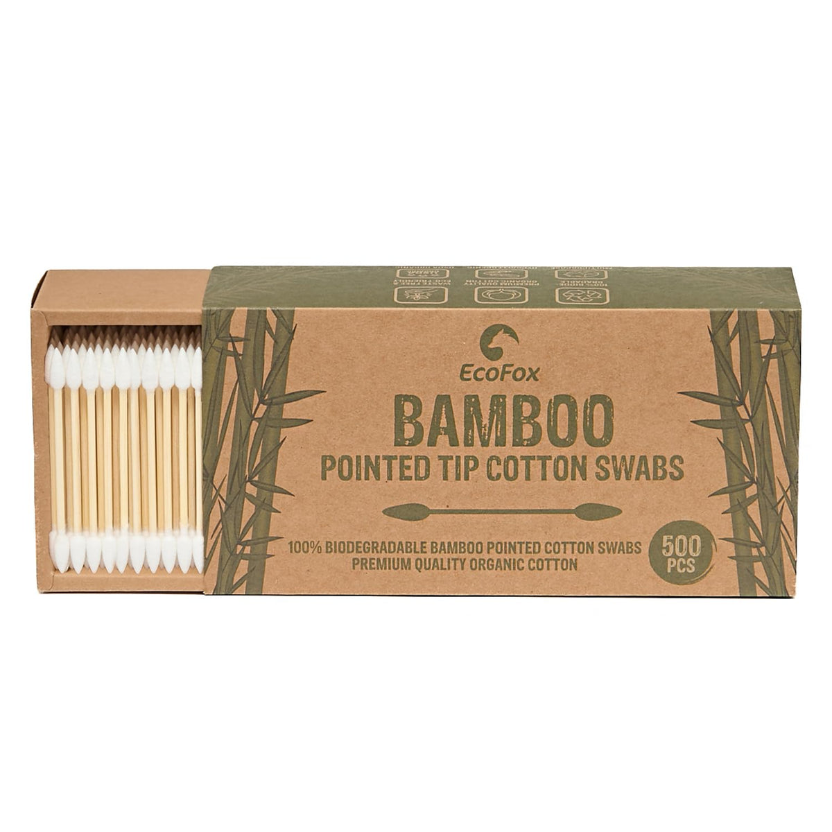 Bamboo Cotton Swabs 200 Count | Eco-Friendly & Pure Cotton Buds | Double Tipped Sticks | 100% Plant-Based & Natural | Perfect for Makeup & Nail Applications, Arts & Crafts, Removing Dust & Dirt…