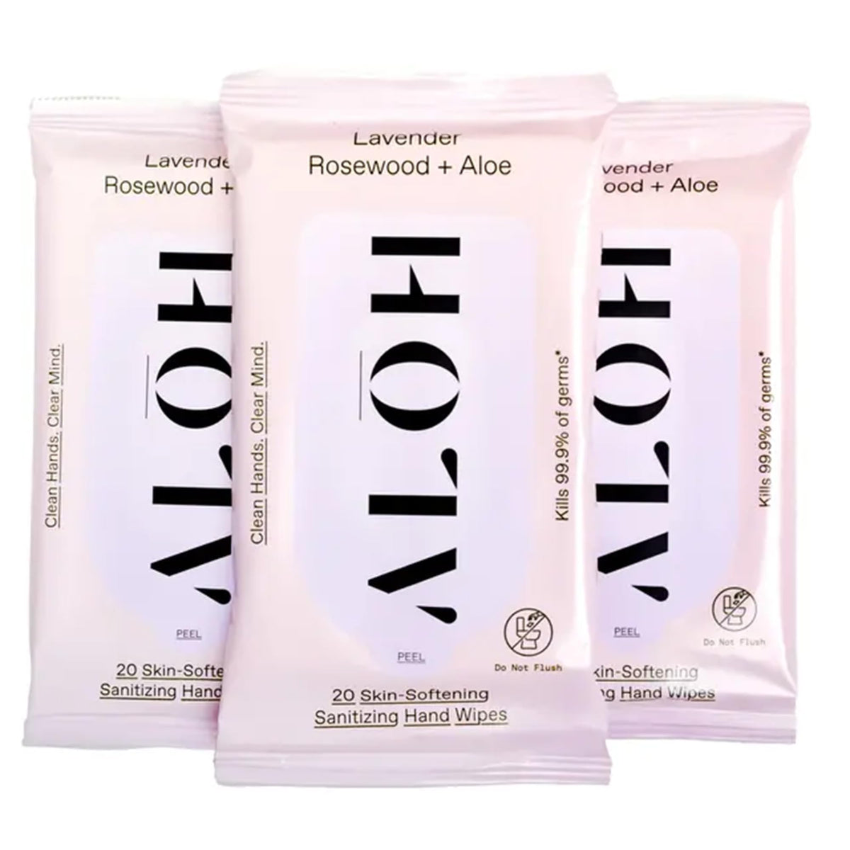 ALŌH Peppermint Eucalyptus + Aloe Hand Sanitizer Wipes, Travel Size