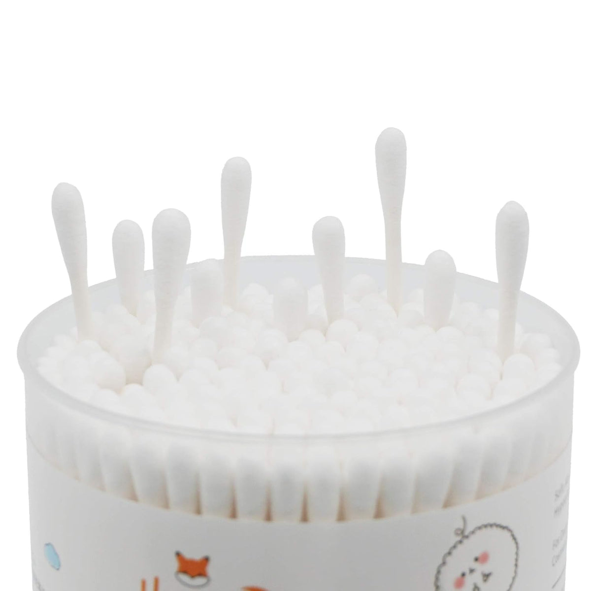 Cotton Swabs Precision Pointed - 400 Count Pointy Organic Cotton Buds Double Side Tightly Wrapped Cotton Tips Paper Stick Soft Gentle Lint-Free Cruelty-Free, Pointy & Round (White)