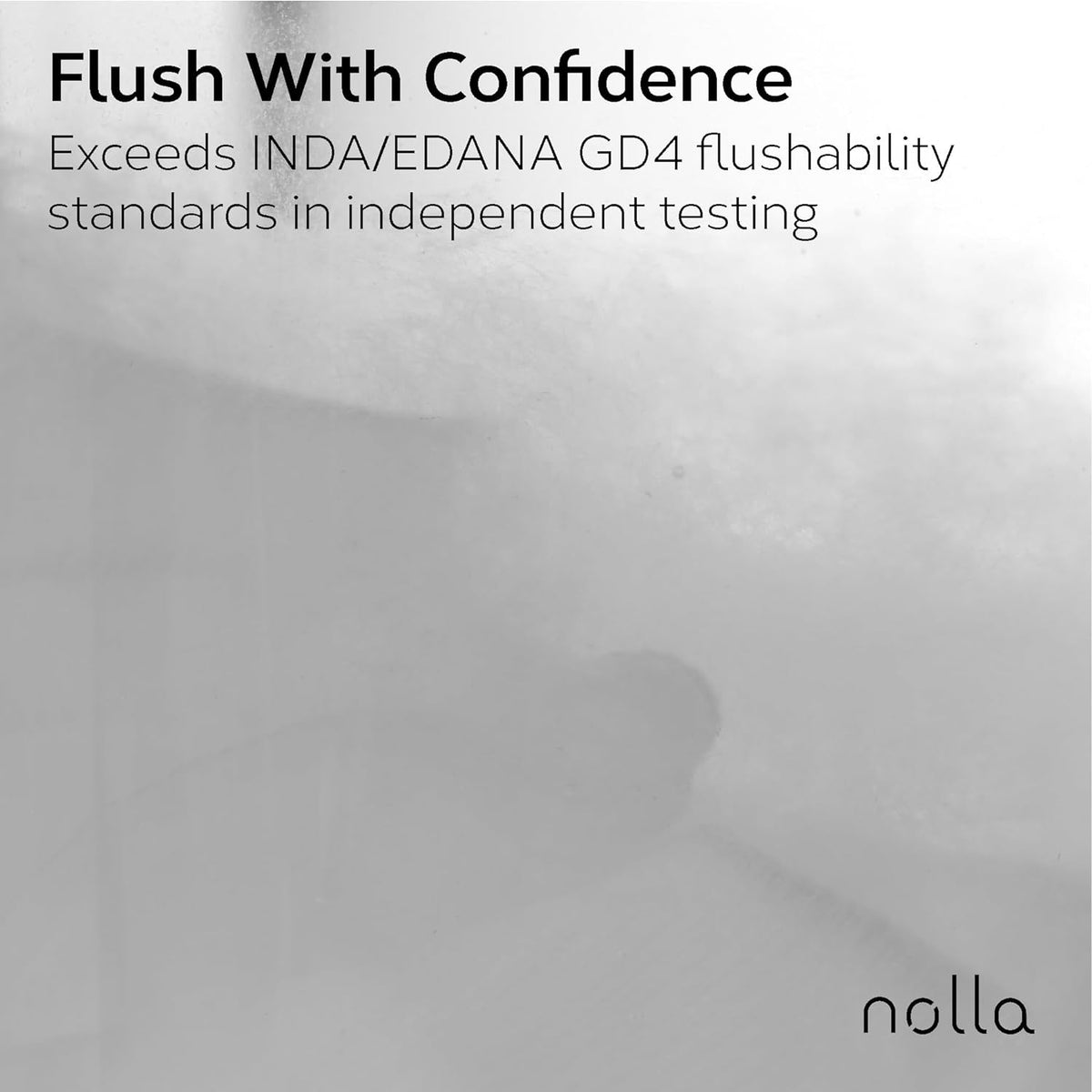 Nolla Biodegradable Flushable Wipes, Unscented, 360 Count (6 Packs of 60)