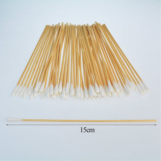 Bantoye 500 Pcs Cotton Swabs, 6 Inches Long Wooden Handle Cleaning Sticks