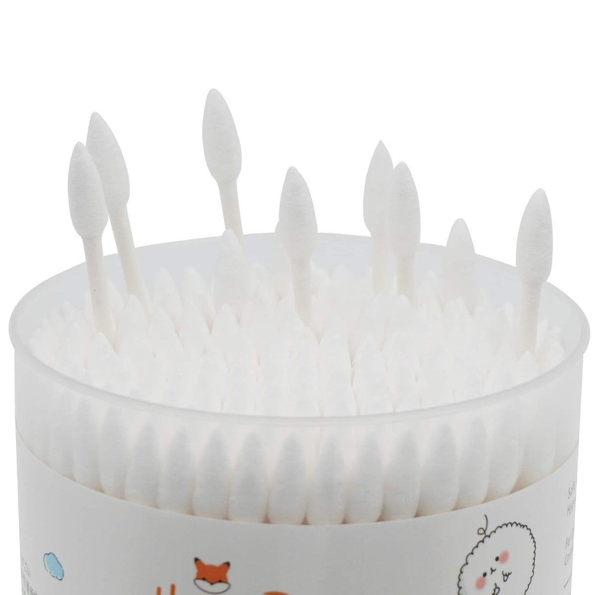 Cotton Swabs Precision Pointed - 400 Count Pointy Organic Cotton Buds Double Side Tightly Wrapped Cotton Tips Paper Stick Soft Gentle Lint-Free Cruelty-Free, Pointy & Round (White)