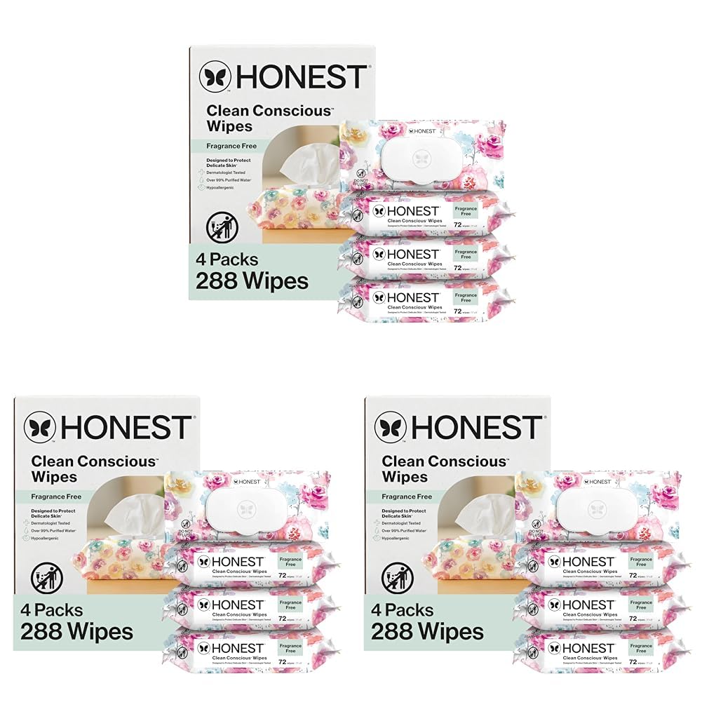 The Honest Company Multi-Use Baby Wipes, Balance Blues, 288 Count