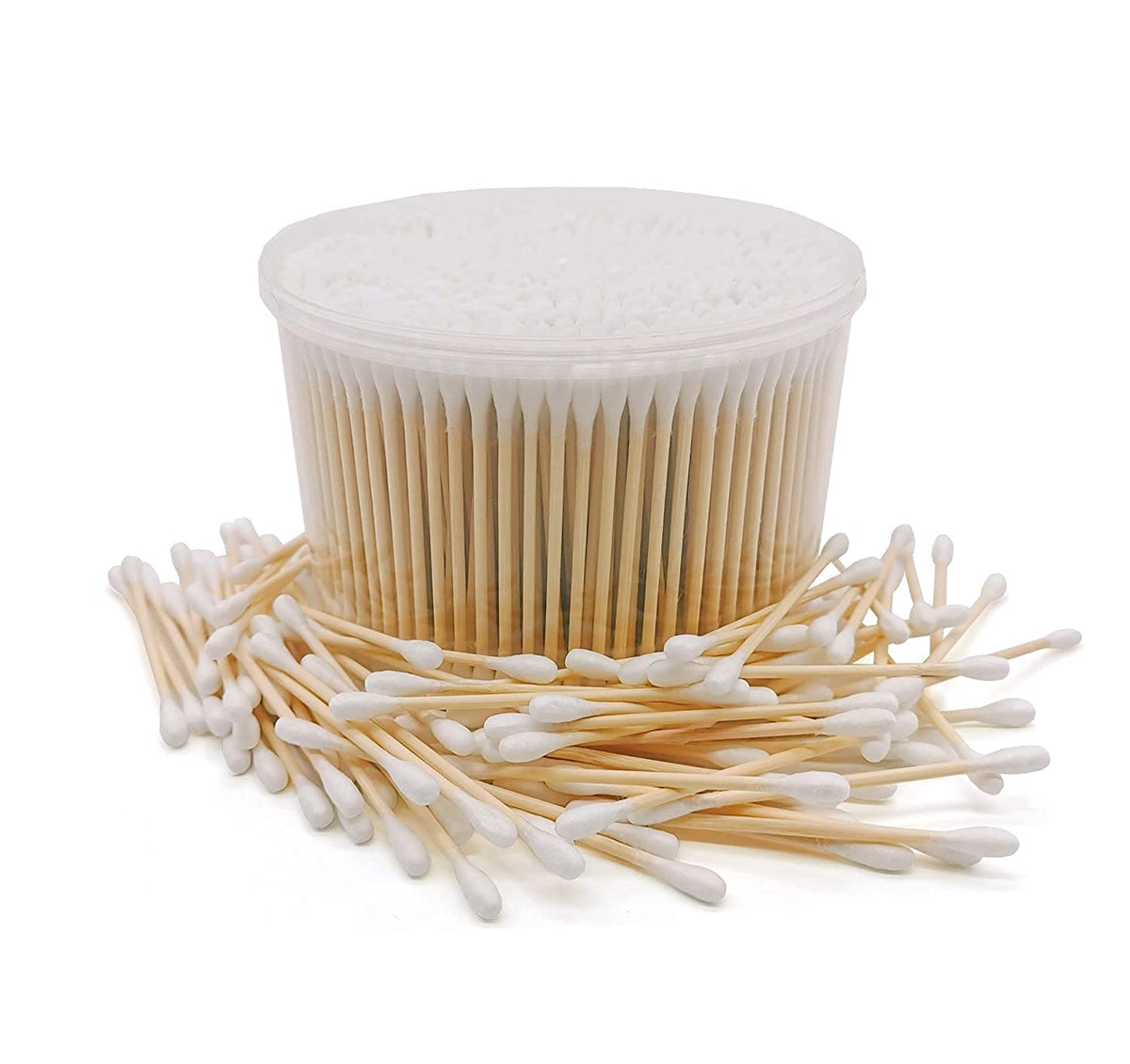 900pcs Bamboo Cotton Swabs, Biodegradable Wooden Cotton Buds
