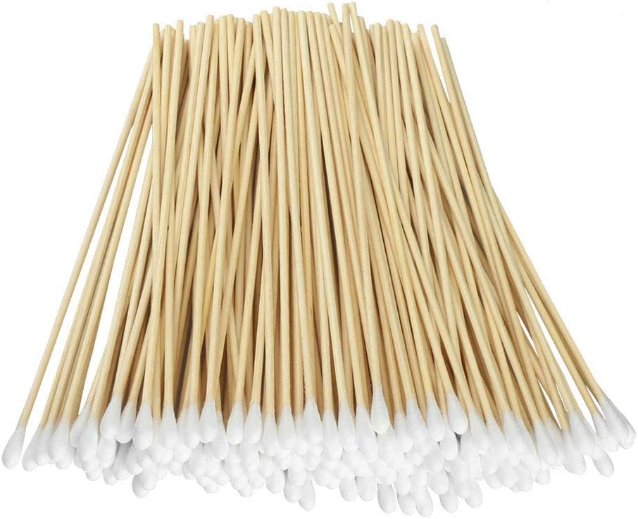 Yinghezu 200 Pcs 6 Inch Wooden Cotton Swabs for Makeup and Ear Cleaning