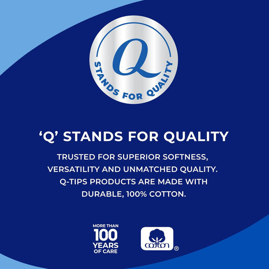 Q-Tips Cotton Swabs, Precision Tips, Travel Size Toiletries for Beauty and Home, 100% Cotton, 30 Count