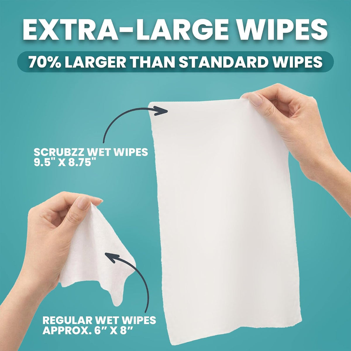 Body Wipes for Adults Bathing No Rinse - Shower Wipes for Men & Women