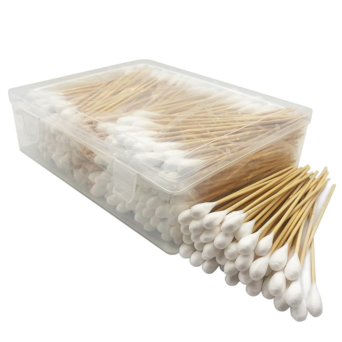 6 Inch Long Large Size Cotton Swabs 100PCS,Bamboo Sticks & Highly Absorbent Tipped Applicators for Pet Care