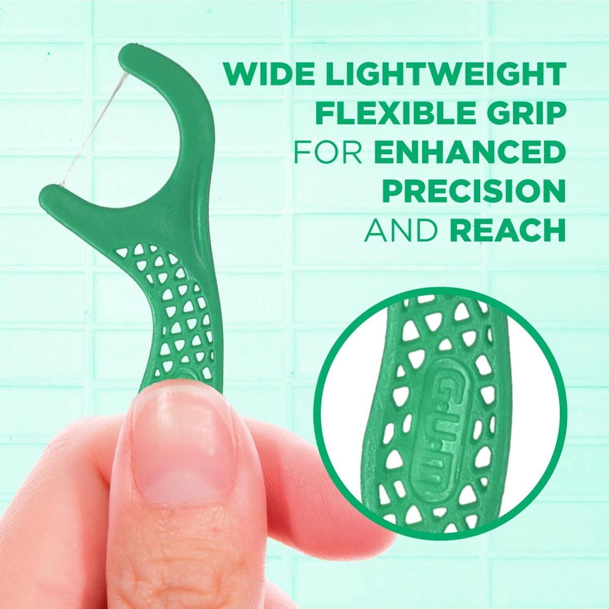 GUM Professional Clean Dental Floss Picks, Fresh Mint, 150 Count (4 Pack)