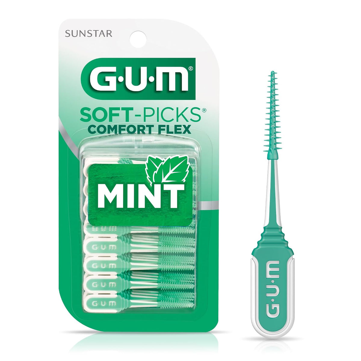 GUM Soft-Picks Comfort Flex Mint Interdental Picks, 80 Count