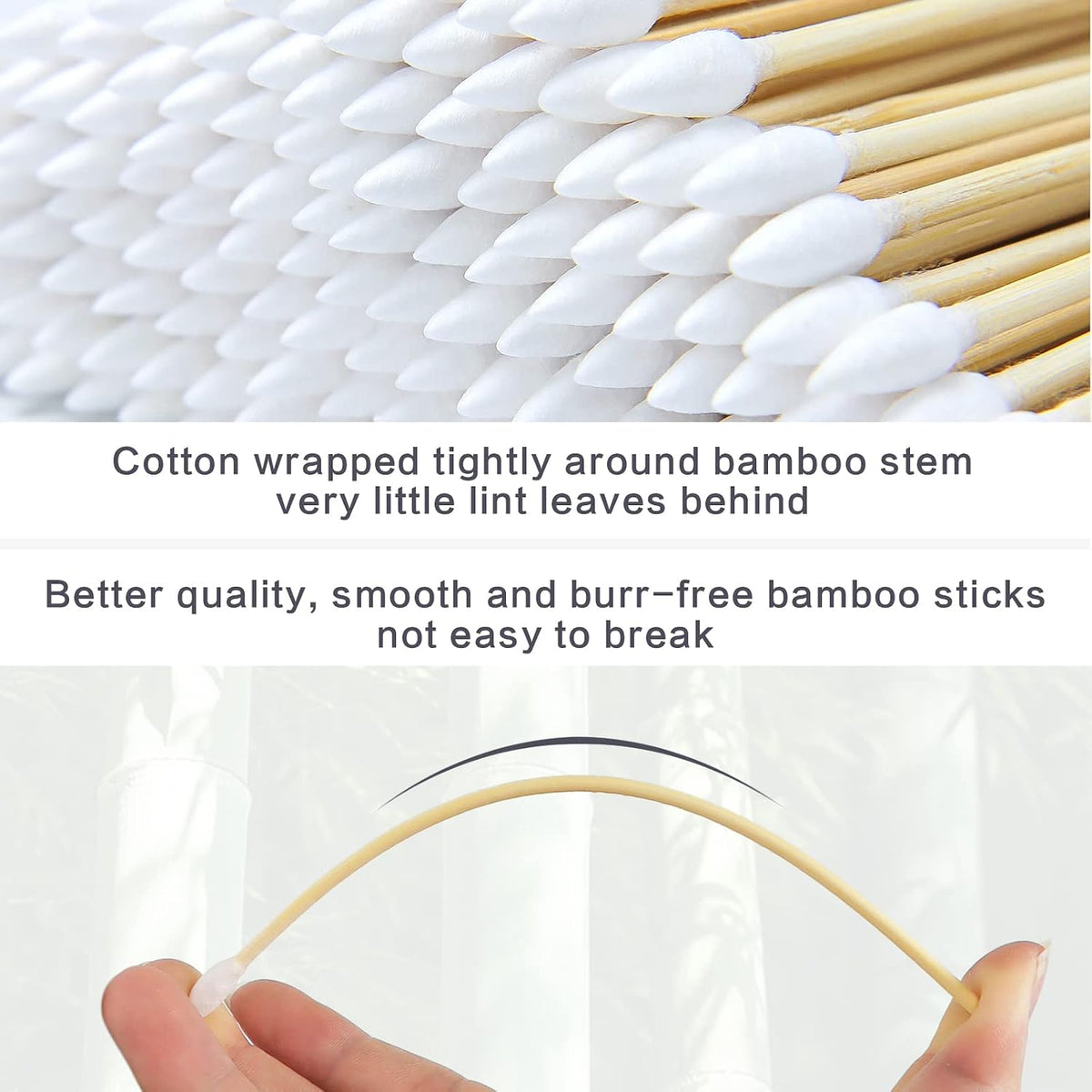 PINGMIC Gun Cleaning Swabs, 6" Long Cotton Swab