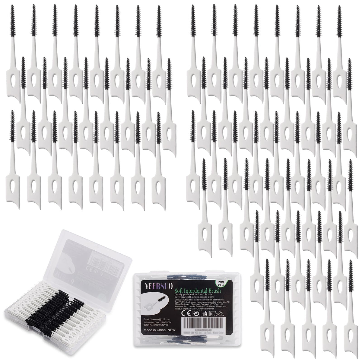 300PCS Soft Toothpick, Dental Floss Picks for Teeth Cleaning, Green
