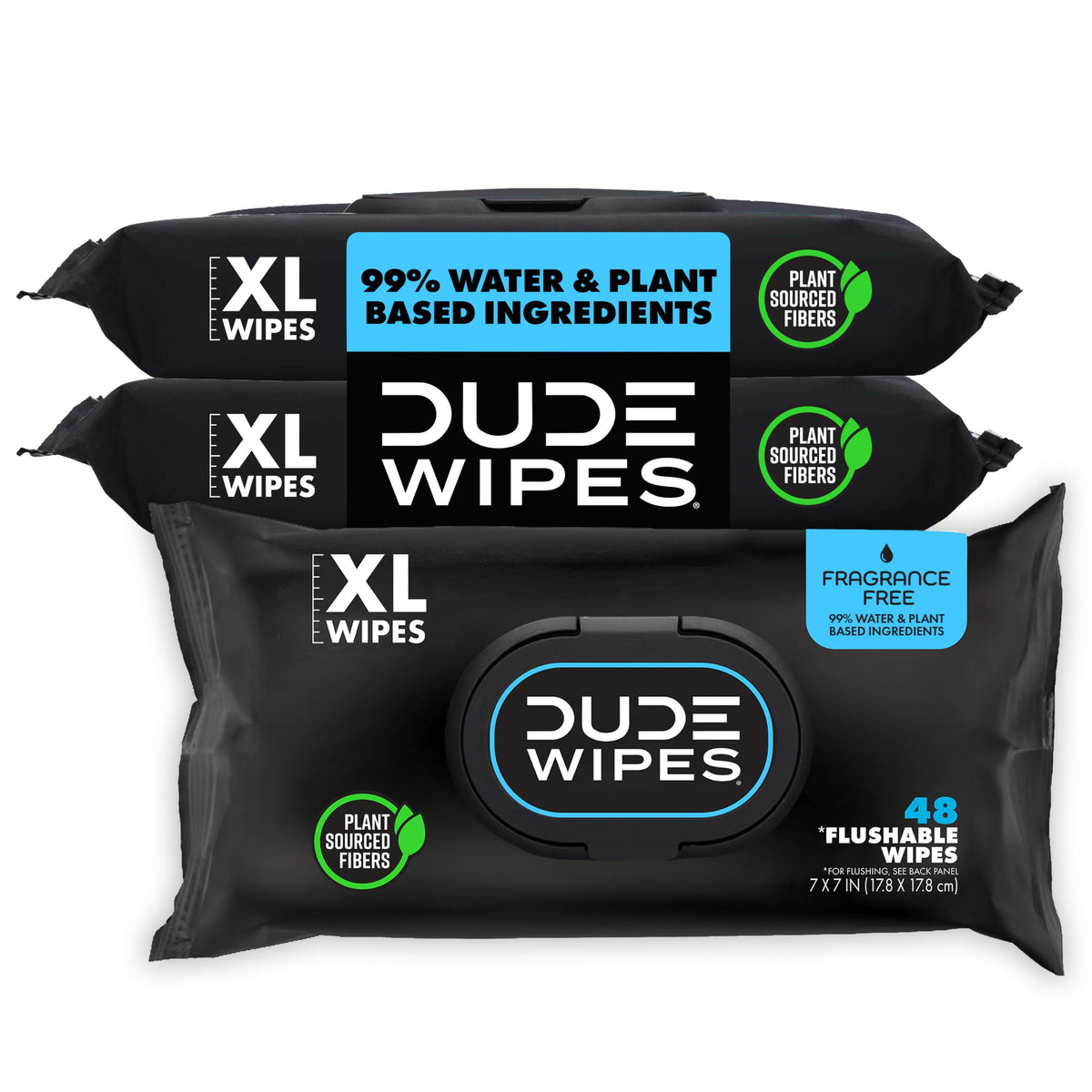 DUDE Wipes Unscented Adult Flushable Wet Wipes, Sensitive Skin, 288 Count