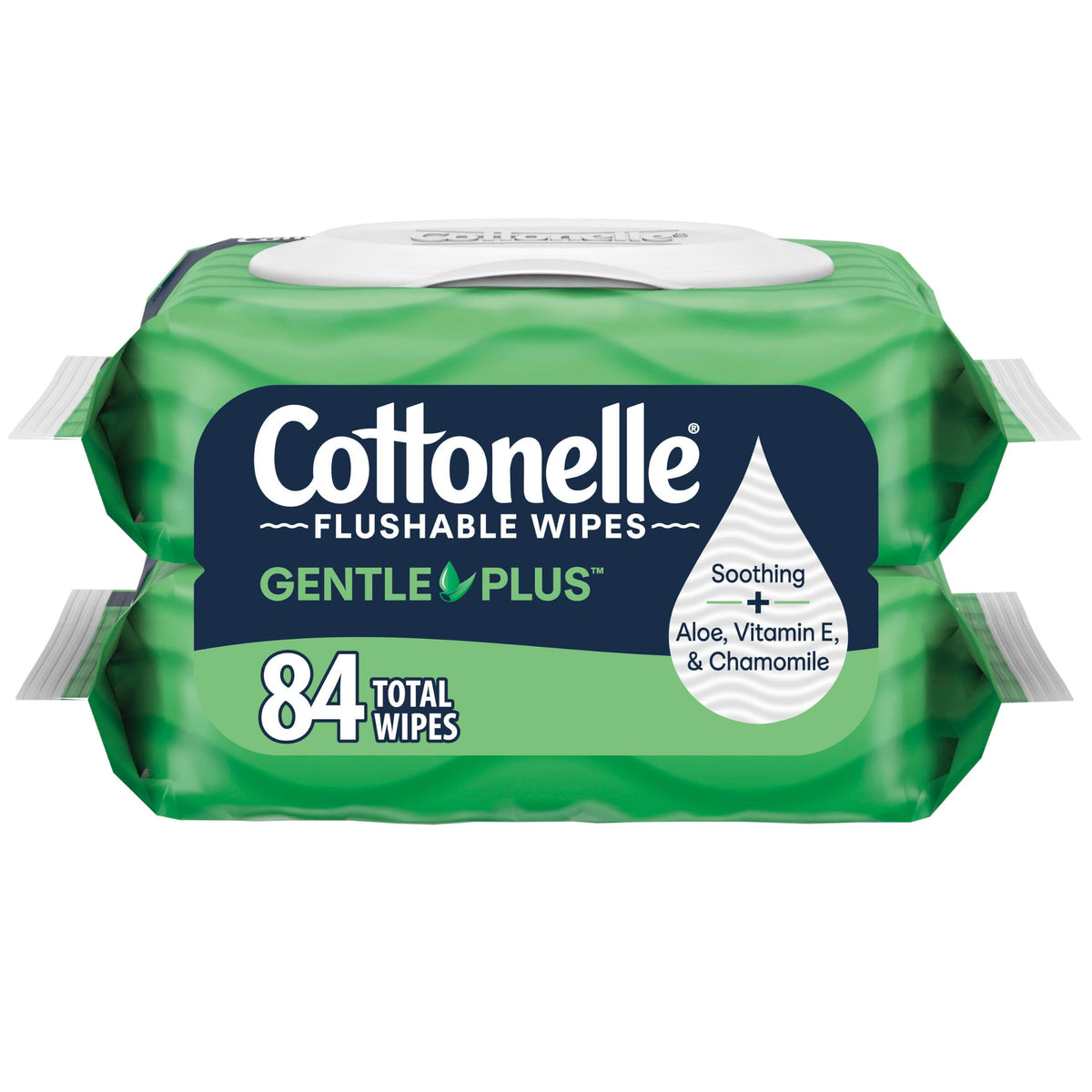Cottonelle GentlePlus Flushable Wipes, 4 Packs, 42 Wipes per Pack