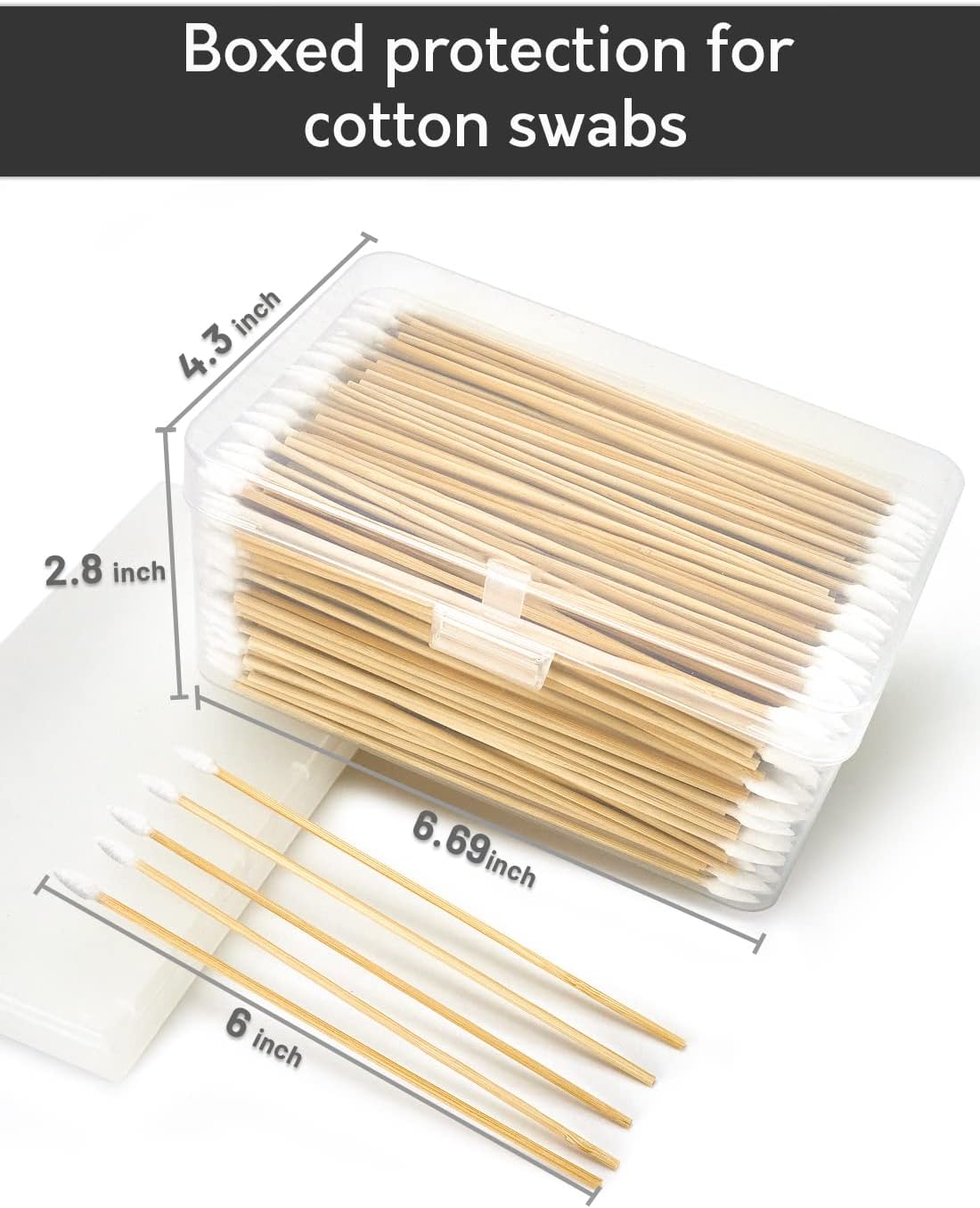 PINGMIC Gun Cleaning Swabs, 6" Long Cotton Swab