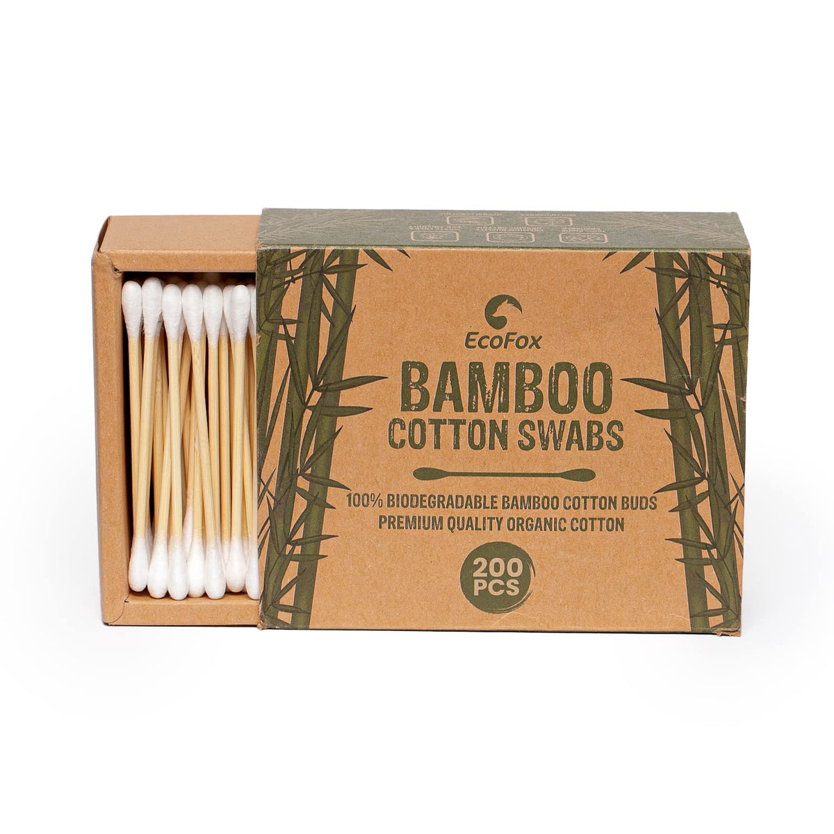 Bamboo Cotton Swabs 500 Count | Eco-Friendly & Pure Cotton Buds | Double Tipped Sticks | 100% Plant-Based & Natural | Perfect for Makeup & Nail Applications, Arts & Crafts, Removing Dust & Dirt…