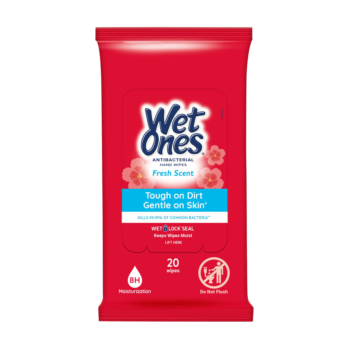 Wet Ones Antibacterial Hand Wipes, Tropical Splash, 20 ct (10 Pack)