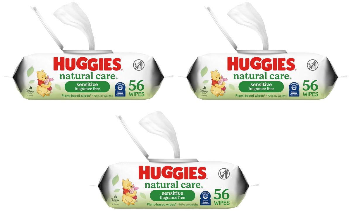 Huggies Natural Care Sensitive Baby Wipes, Unscented, 10 Packs, 560 Wipes