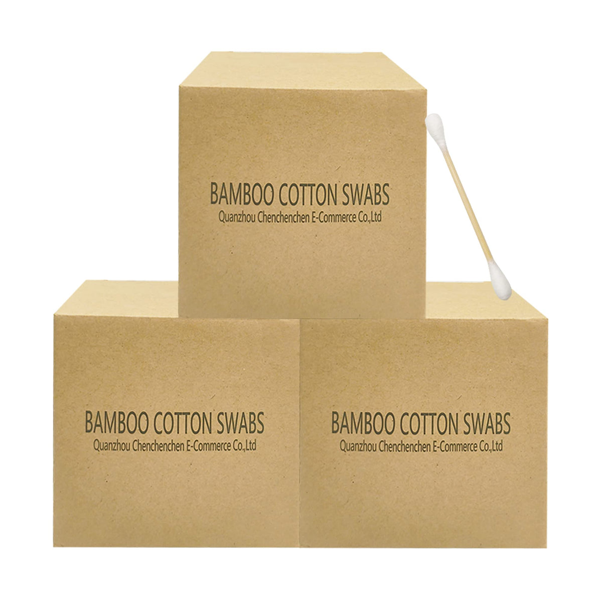 Cotton Swabs with Wooden Sticks/Double Tipped Natural Bamboo Cotton Buds 900pcs