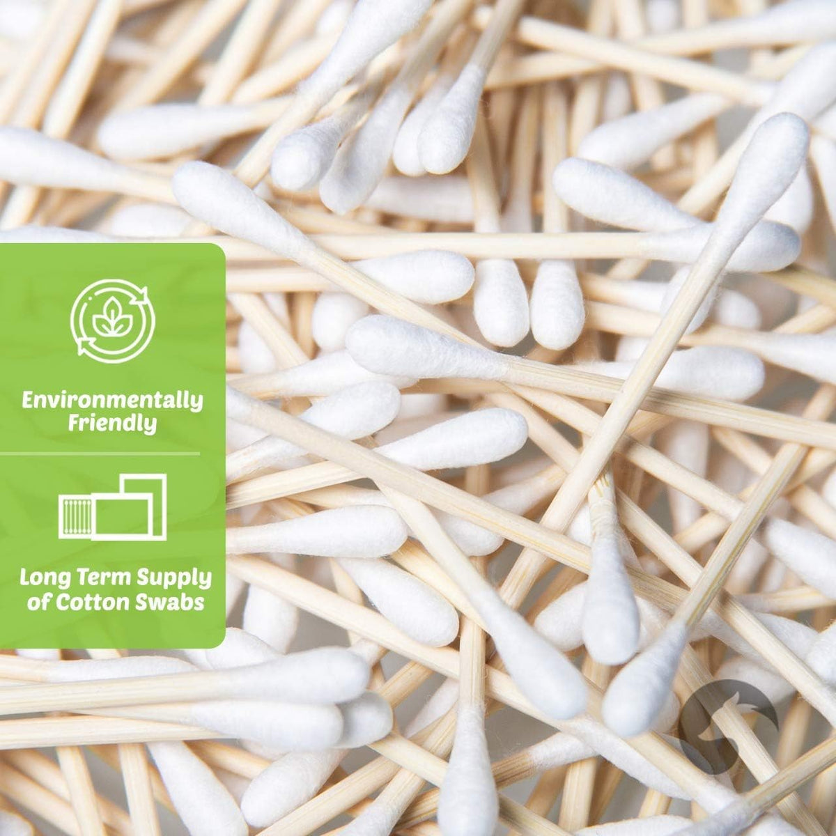 Bamboo Cotton Swabs 200 Count | Eco-Friendly & Pure Cotton Buds | Double Tipped Sticks | 100% Plant-Based & Natural | Perfect for Makeup & Nail Applications, Arts & Crafts, Removing Dust & Dirt…