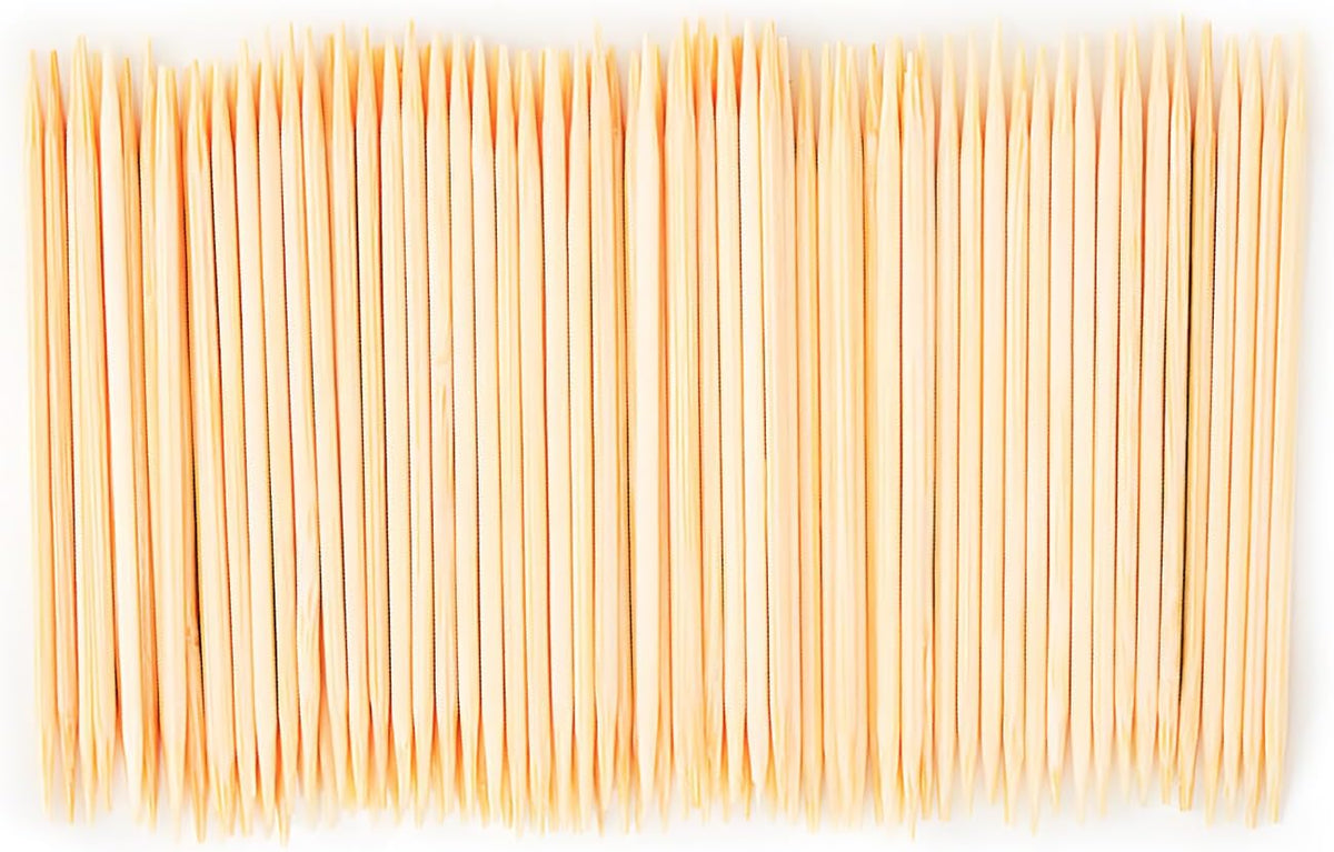 1200 Count Bamboo Toothpicks for Teeth Cleaning, Appetizer, Olive, Barbecue, Fruit, Double-Points Wooden Toothpick.