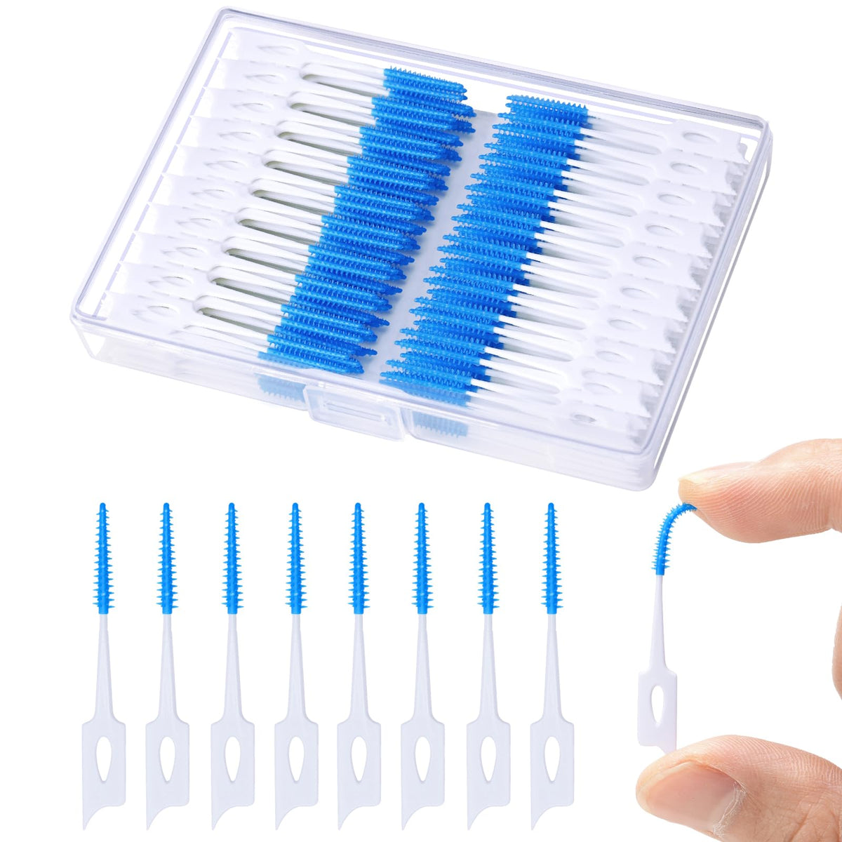 220 PCS Dental Floss Picks, Soft Toothpicks Brush for Teeth, Green