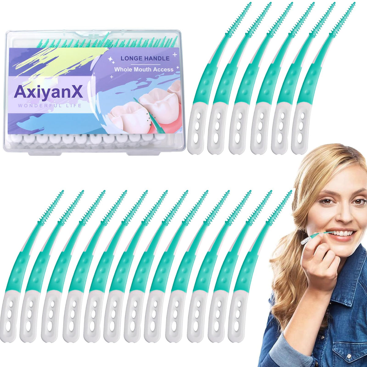 84PCS Portable Soft Dental Floss Picks,Soft Silica toothpicks,flossers for Adults Teeth Cleaning Tools,interdental Brushes Between Teeth,Disposable Dental Picks