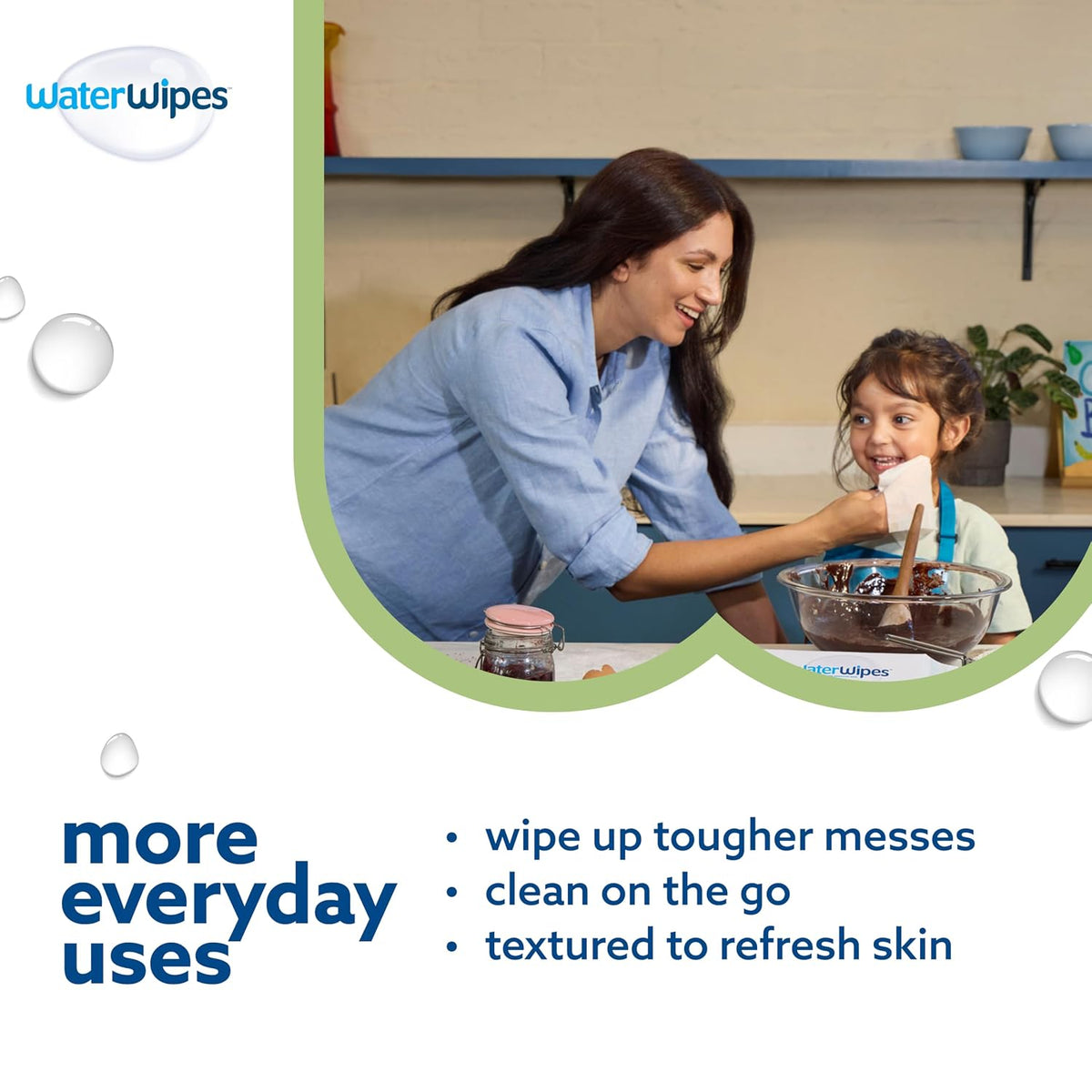 WaterWipes Sensitive+ Baby & Toddler Wipes, 3-In-1 Cleans, Cares, Protects, 99.9% Water, Textured Clean, Unscented & Hypoallergenic, 240 Count (4 Packs)