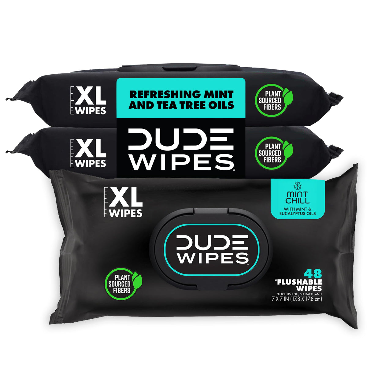 DUDE Wipes Unscented Adult Flushable Wet Wipes, Sensitive Skin, 288 Count