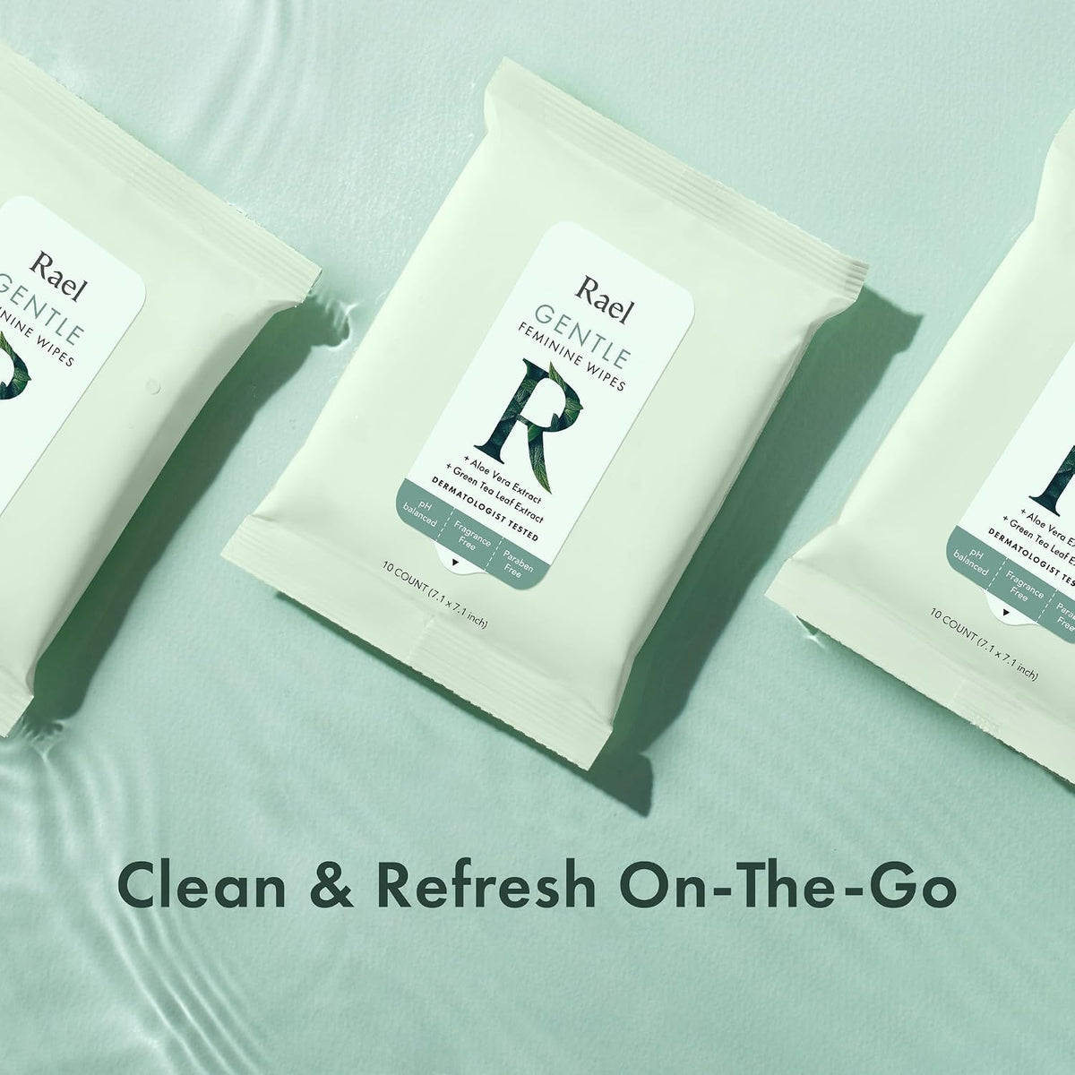 Rael Gentle Feminine Wipes, Intimate Care with pH Level, Flushable (40 Ct)