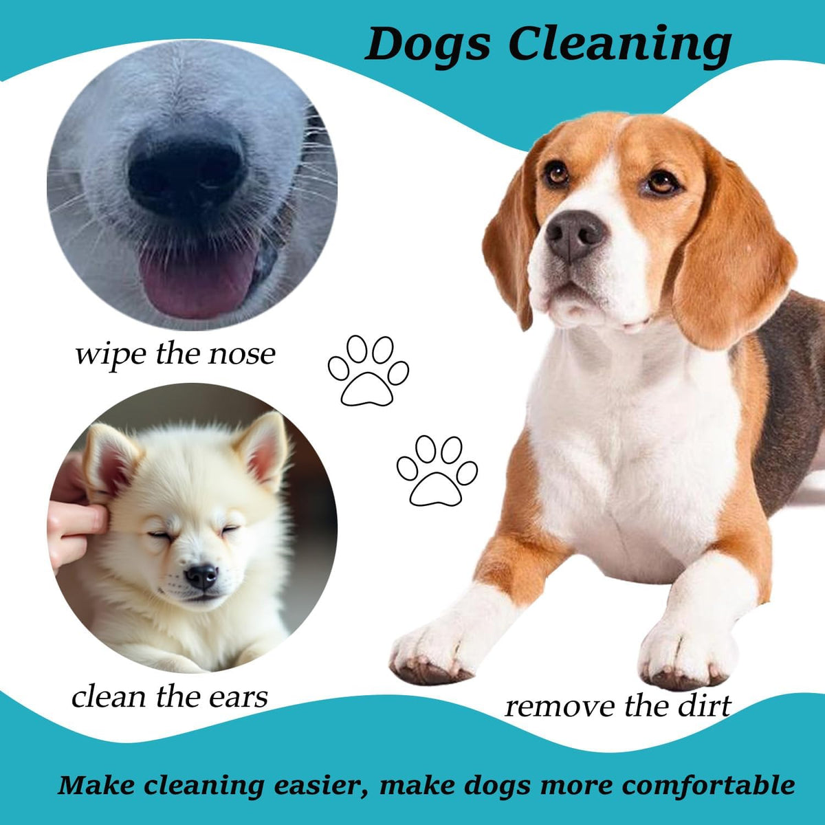 150pcs Large Cotton Swabs,6 Inch Long Large Cotton Buds with Bamboo Handle for Dogs, Specifically Designed for Dogs,Professional Big Cotton Swabs,Dogs Ears Large Cotton Swabs