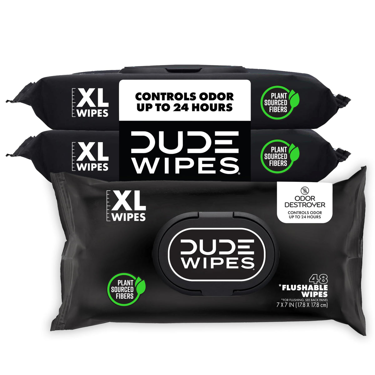 DUDE Wipes Unscented Adult Flushable Wet Wipes, Sensitive Skin, 288 Count