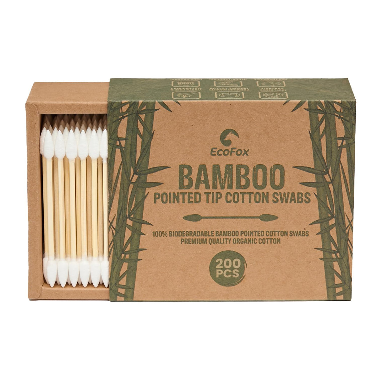 Bamboo Cotton Swabs 500 Count | Eco-Friendly & Pure Cotton Buds | Double Tipped Sticks | 100% Plant-Based & Natural | Perfect for Makeup & Nail Applications, Arts & Crafts, Removing Dust & Dirt…