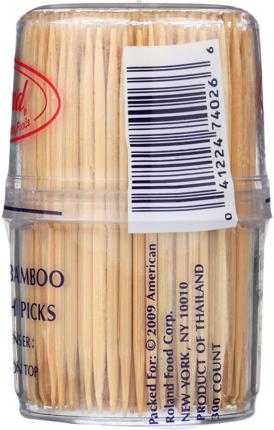 Roland Foods Bamboo Toothpicks, 300 Count, Pack of 1