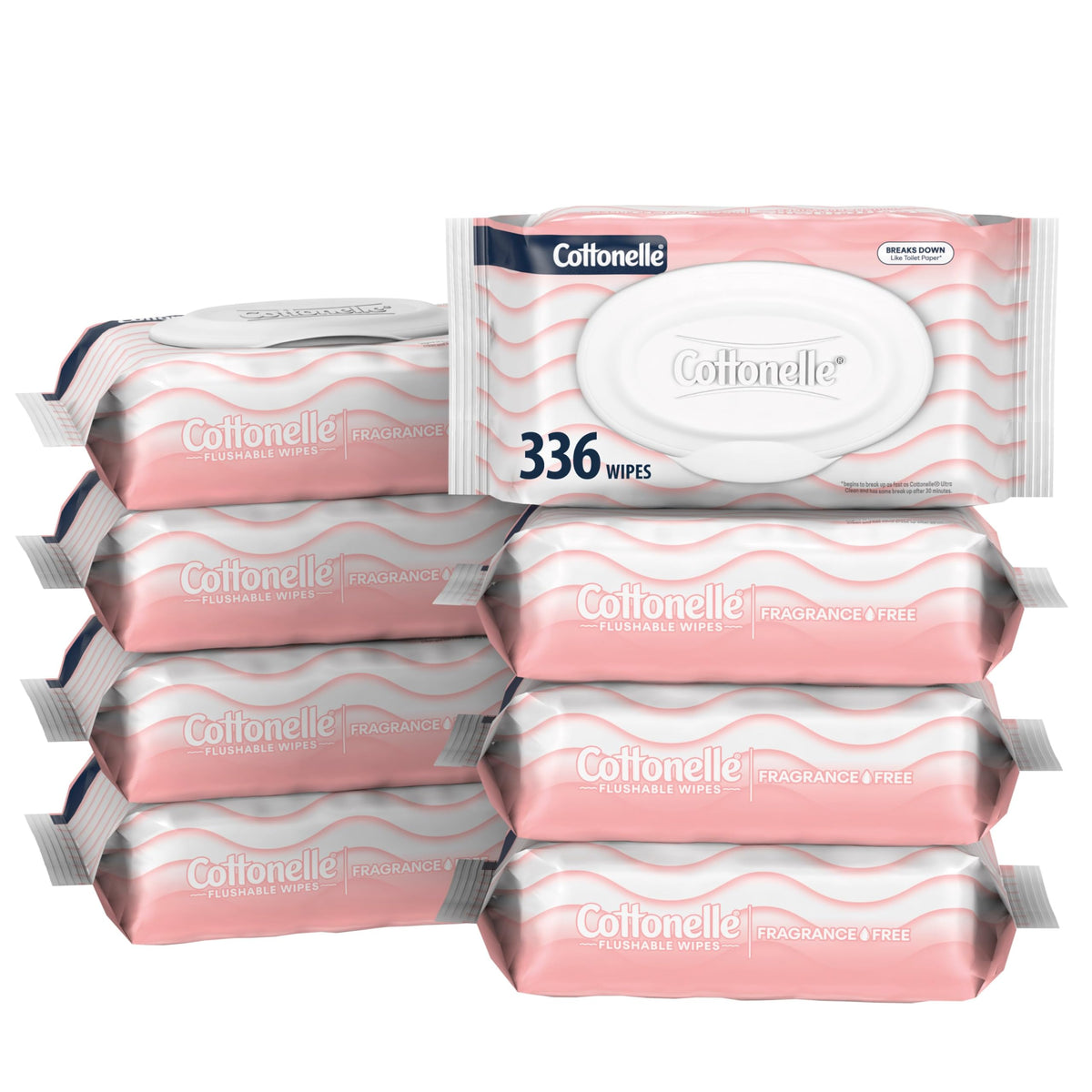 Cottonelle Fresh Feel Flushable Wipes, 16 Packs, 42 Wipes per Pack