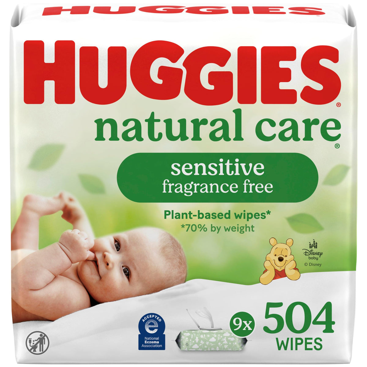 Huggies Natural Care Sensitive Baby Wipes, Unscented, 10 Packs, 560 Wipes