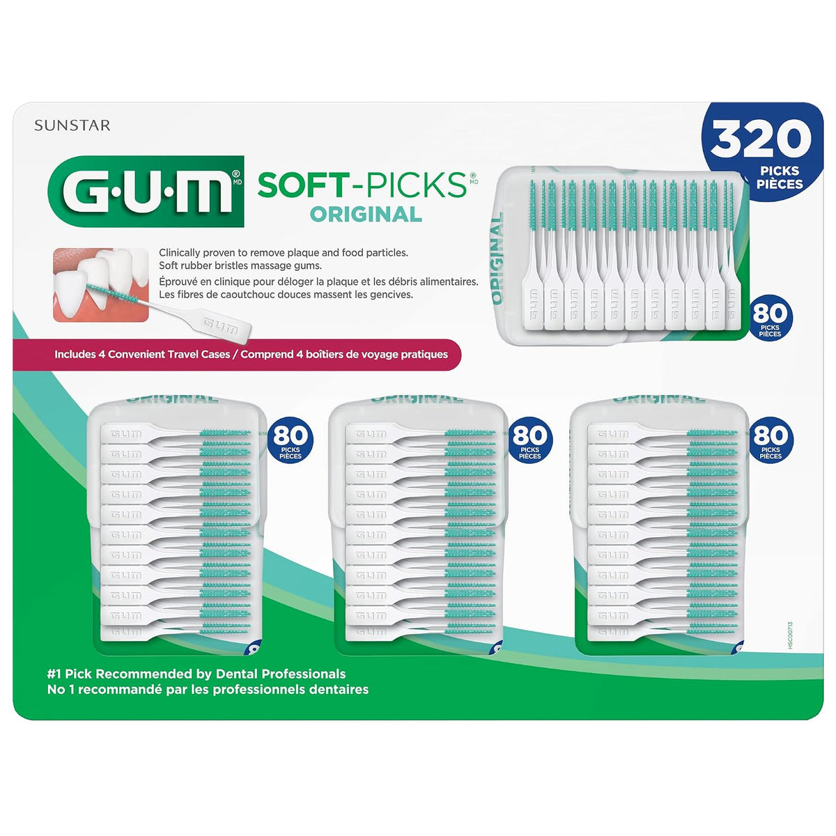 GUM Soft-Picks Original Interdental Picks, 320 Count