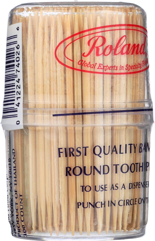 Roland Foods Bamboo Toothpicks, 300 Count, Pack of 1