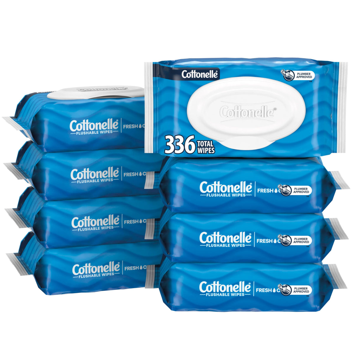 Cottonelle GentlePlus Flushable Wipes, 4 Packs, 42 Wipes per Pack