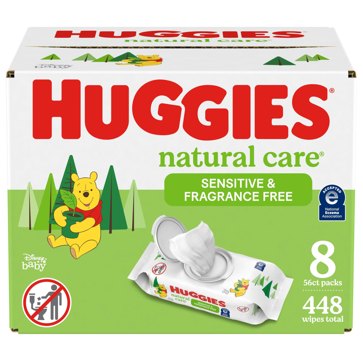 Huggies Natural Care Sensitive Baby Wipes, Unscented, 10 Packs, 560 Wipes