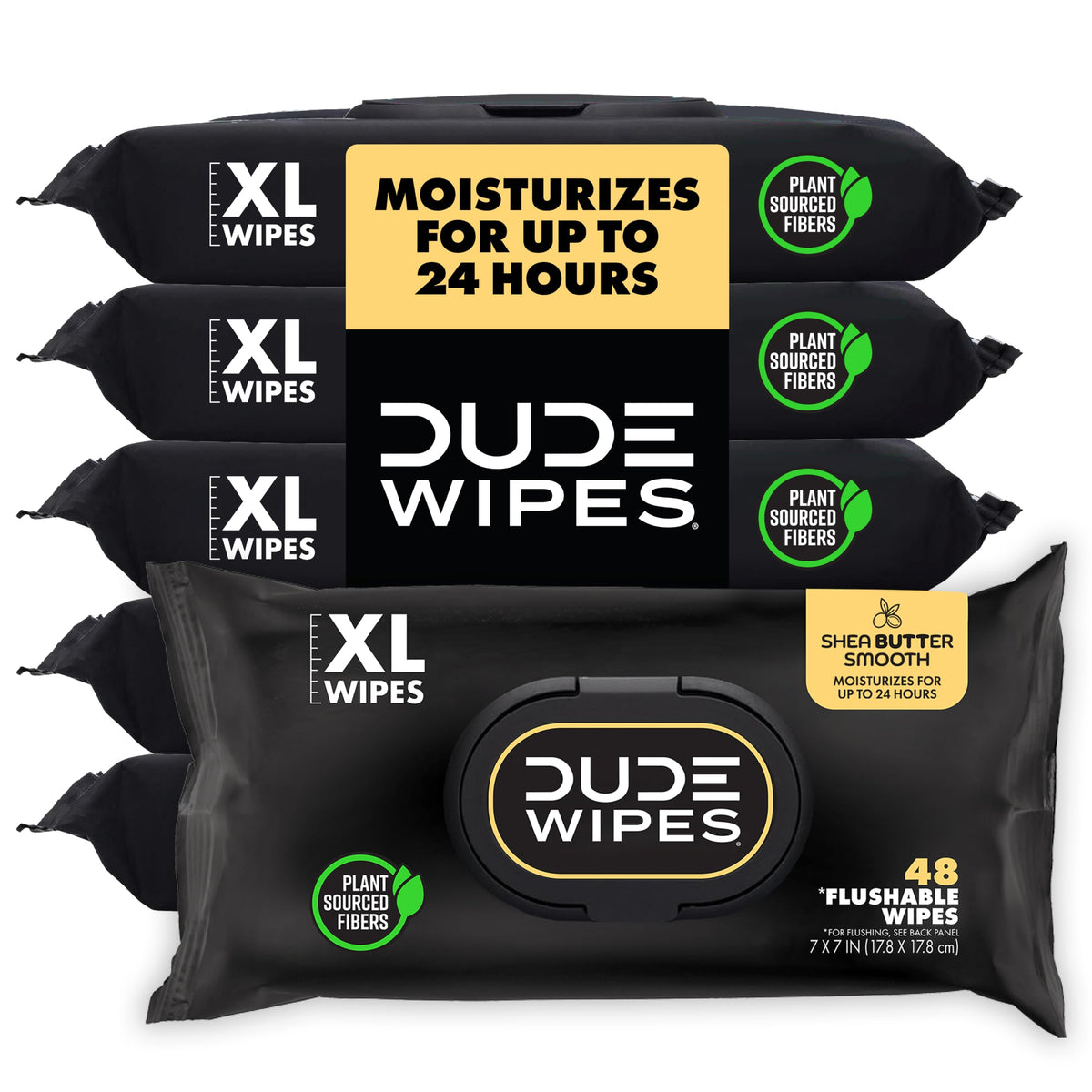 DUDE Wipes Unscented Adult Flushable Wet Wipes, Sensitive Skin, 288 Count