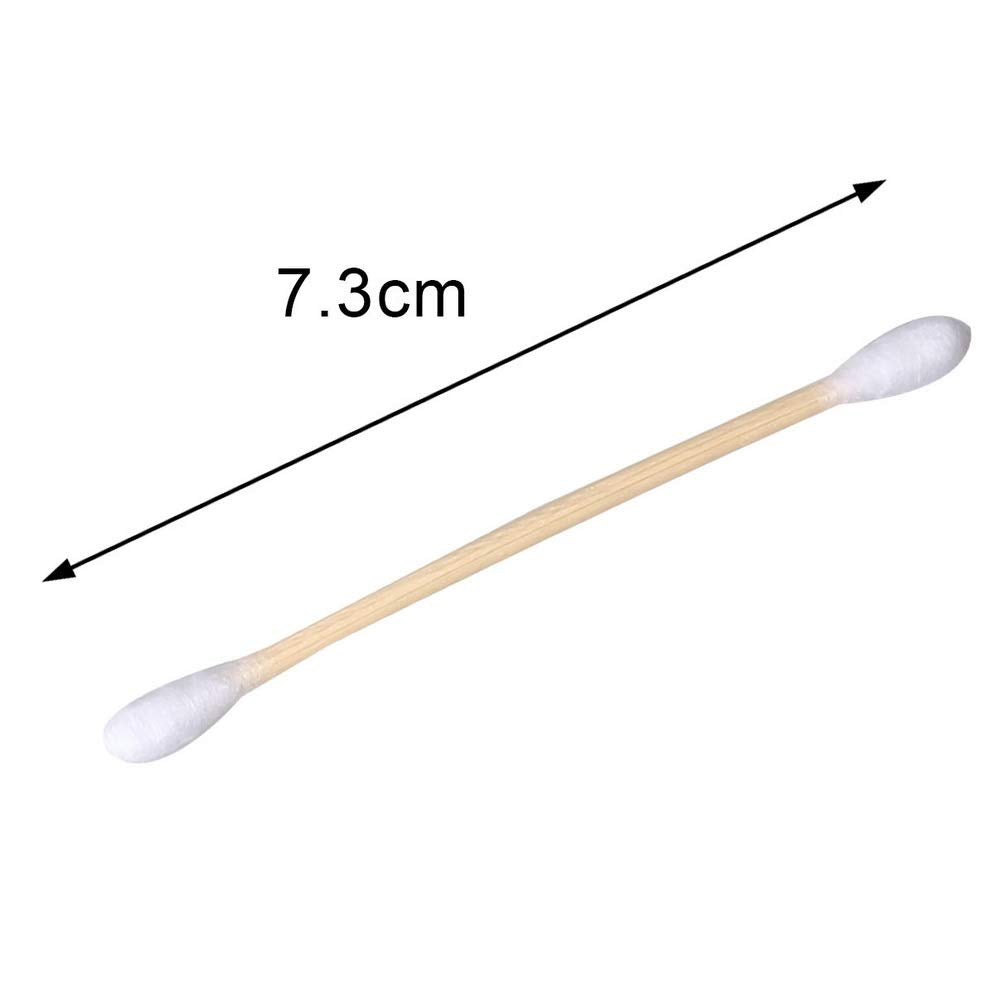 RIKWOG Cotton Swabs, 1200 Count Bamboo Sticks Cotton Swabs Cotton Buds with Wooden Handles For Ears Makeup or Nails Personal Care