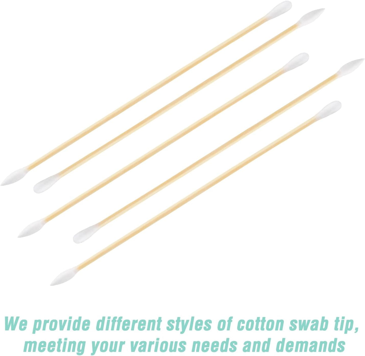 BOOSTEADY 6 Inch Cotton Gun Cleaning Swabs with Bamboo Handle（Choose Your Tip）