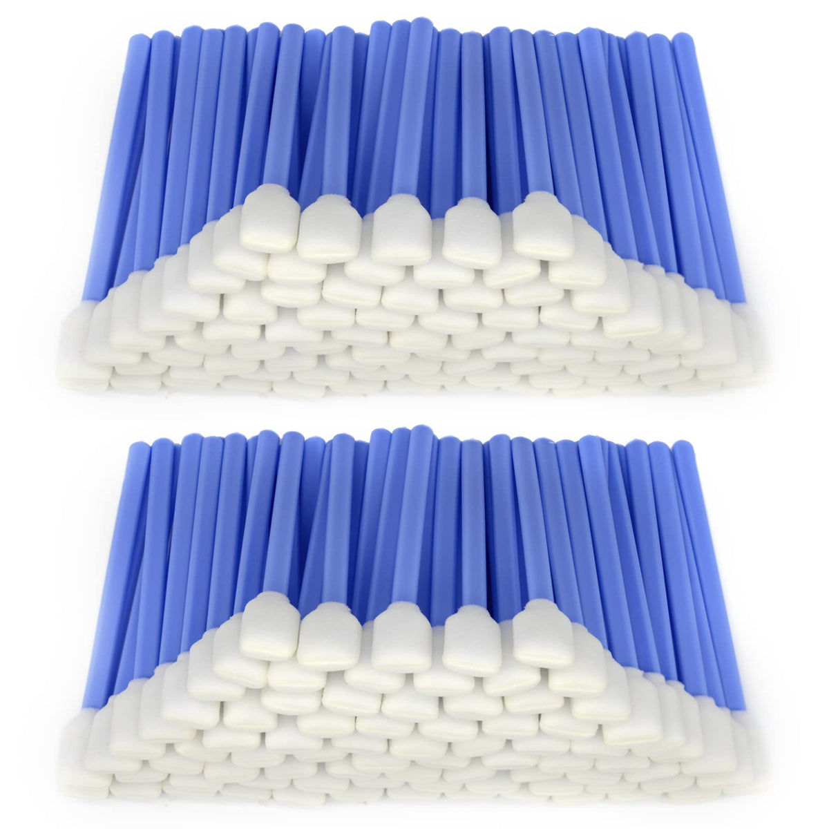 200pcs 5.11" Square Rectangle Foam Cleaning Swab Sticks (Blue)