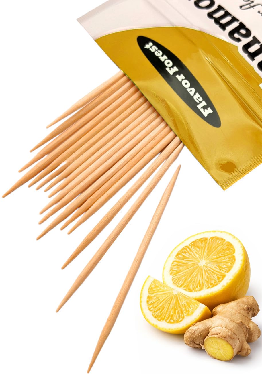 Spicy Ginger Flavored Cinnamon Toothpicks - 100ct