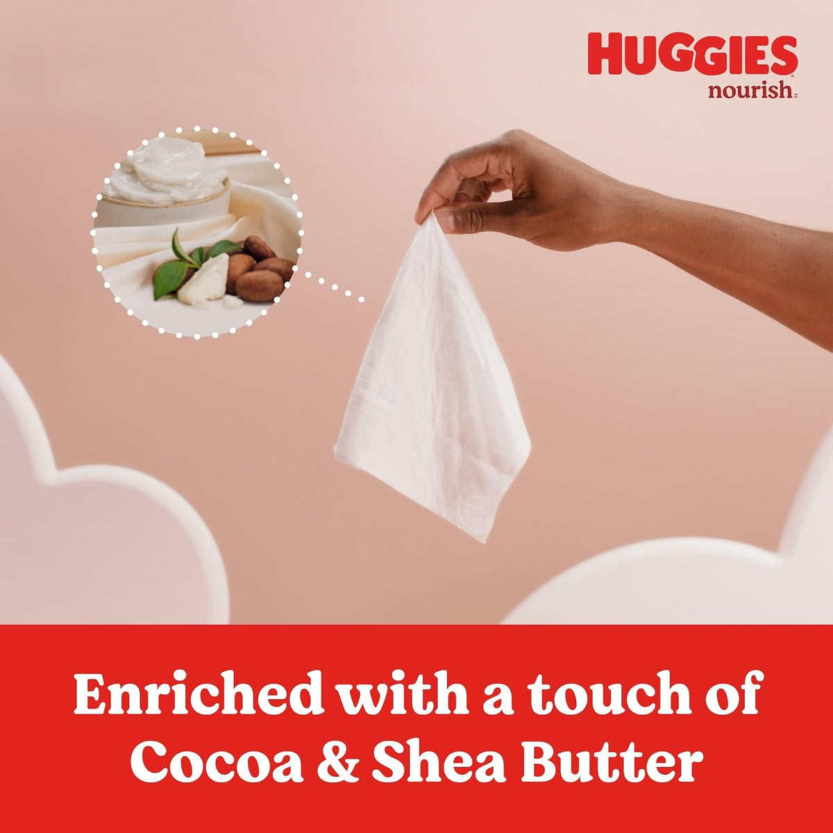 Huggies Nourish Scented Baby Wipes, 10 Packs, 560 Wipes