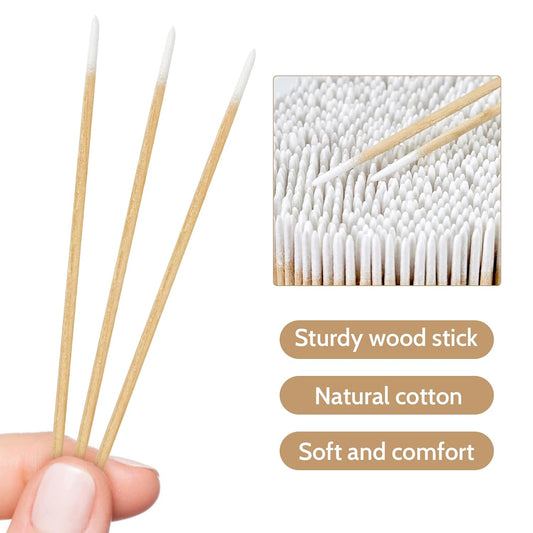 FSC Bamboo Pointed Cotton Swabs, 4-Inch Precision Micro Swabs 800PCS